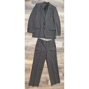 VTG Palm Beach Dads & Lads Suit Mens Paid Striped Gray 2pc 40"Blazer 30x30 Pants
